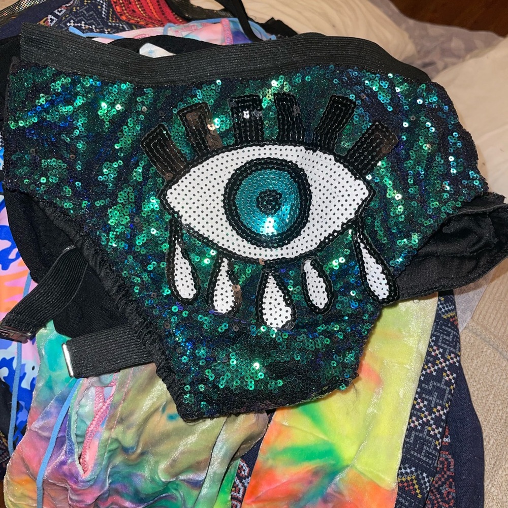 Two pieces, S/M, I heart raves, wore once